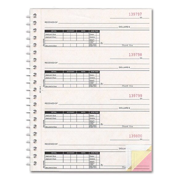 Asp Cash Receipt Books - 2 Part, 8 1/2" X 11", 1 Each 8041 - main